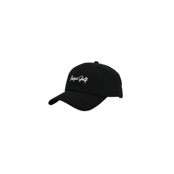 Bisque Golf 6 Panel Chain Dad Hat - Black