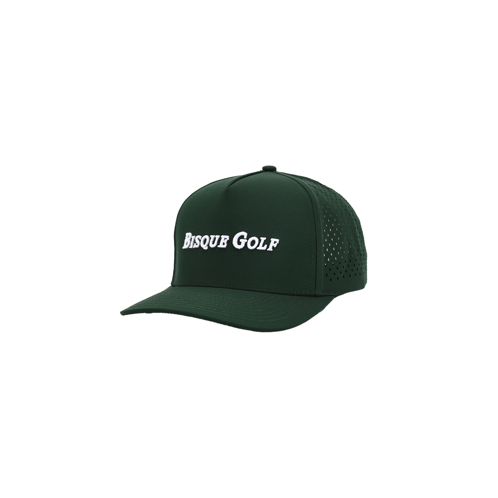 Bisque Golf 5 Panel Snapback Hat - Masters Green