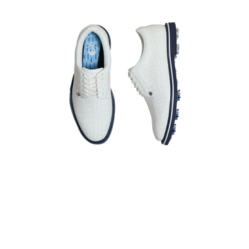 G/FORE Gallivanter Croc-Embossed Leather Derby Golf Shoe
