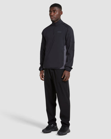 Manors Quarter Zip Tech Black