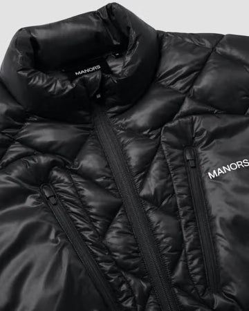 Manors Golf Argyle Pertex Gilet - Black