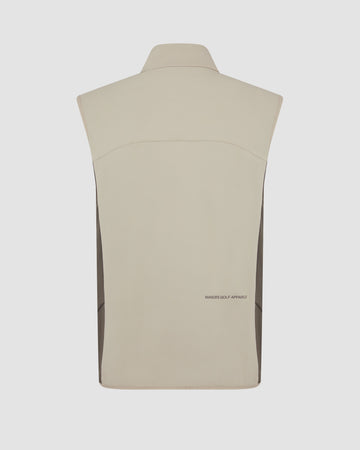 Manors Quarter Zip Tech Vest Sand