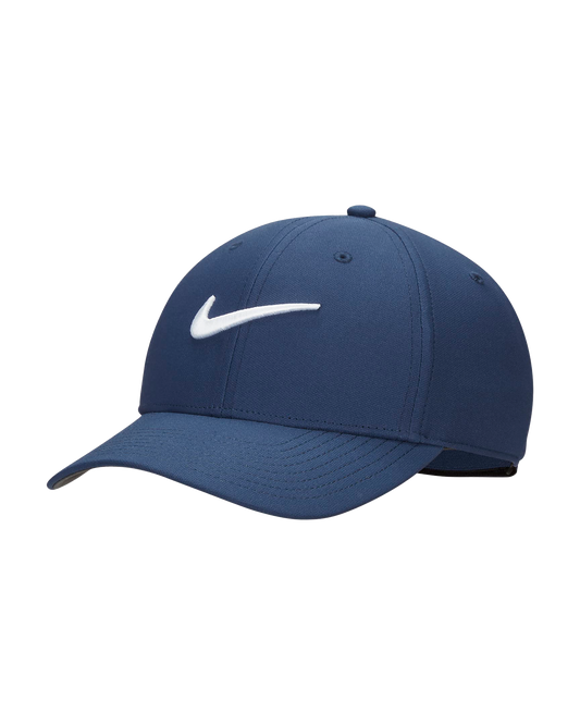 Nike Dri Fit Club Structured Swoosh Golf Cap - Navy
