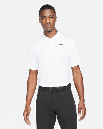 Nike Dri-FIT Victory Polo with Bisque Logo - White