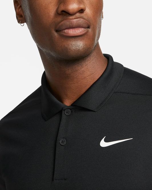 Nike Dri-FIT Victory Polo with Bisque Logo - Black
