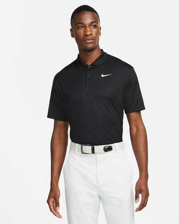 Nike Dri-FIT Victory Polo with Bisque Logo - Black