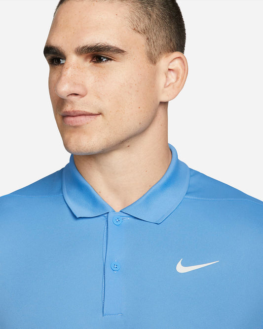 Nike Dri-FIT Victory Polo with Bisque Logo - University Blue
