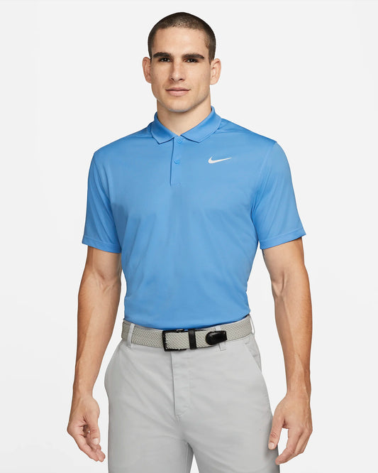 Nike Dri-FIT Victory Polo with Bisque Logo - University Blue