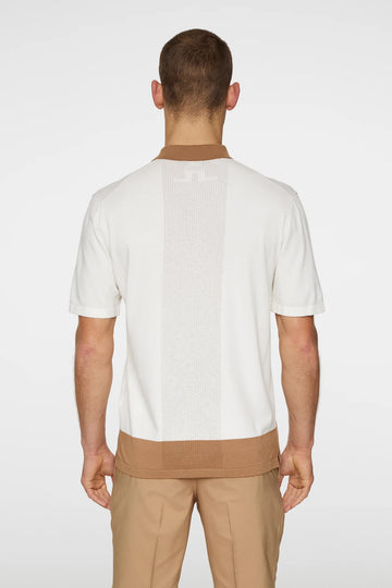 J. Lindeberg Rue Knitted Polo Shirt White