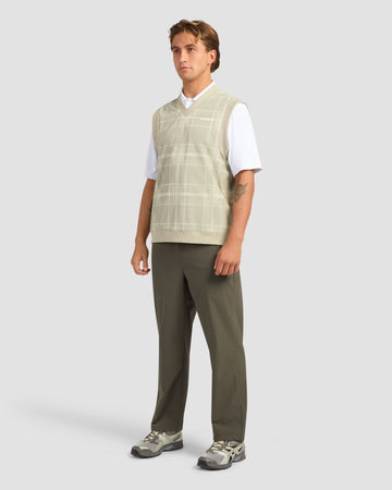 Manors Reversible V-Neck Vest - Dune