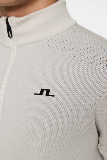 J. Lindeberg Bo Tech Knit Zip Sweater - Moonbeam