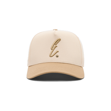 eastsidegolf-5panel2tonehat-jetstreamkhaki - voorkant (vrijstaand canvas)