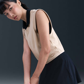 Nike Women's V-Neck Golf Vest - Sand