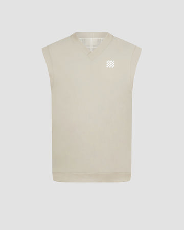 Manors Reversible V-Neck Vest - Dune