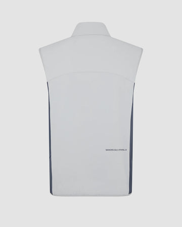 Manors Quarter Zip Tech Vest Sky Grey