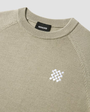 Manors Golf Merino Tech Crewneck - Dune