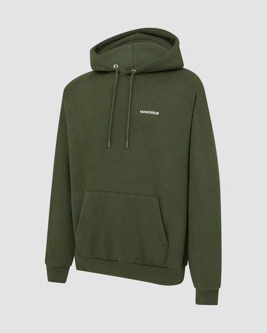 Manors Organic Logo Hoodie - Green