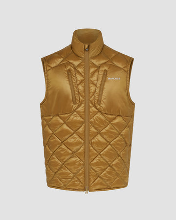 Manors Golf Argyle Pertex Gilet - Clay