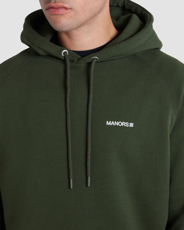 Manors Organic Logo Hoodie - Green