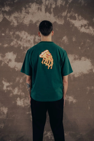 Fella Golf Cheesy Slice Graphic Tee - Hunter Green