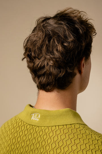 Fella Golf Lionel Chartreuse Knitted Polo