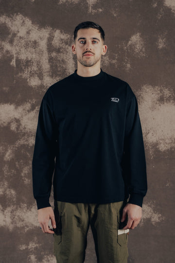 Fella Golf Long Sleeve Mockneck Shirt - Black