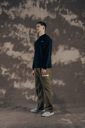 Fella Golf Long Sleeve Mockneck Shirt - Black
