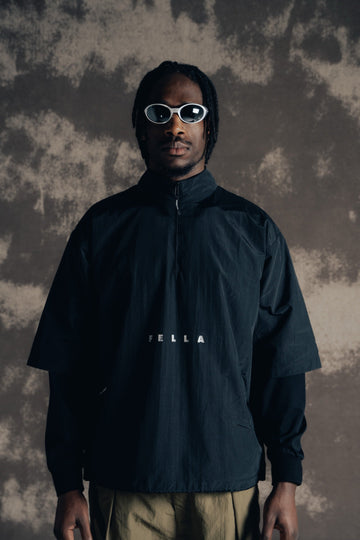 Fella Golf Wyatt Reflective Windshirt - Black