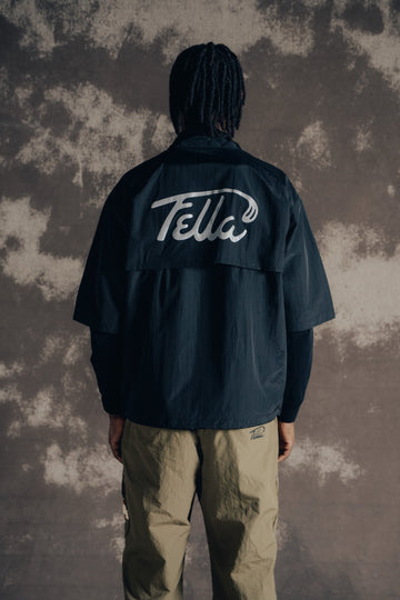 Fella Golf Wyatt Reflective Windshirt - Black