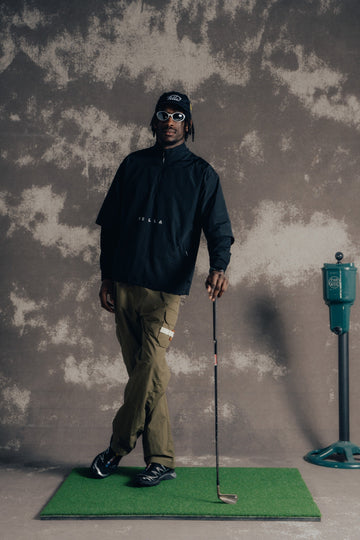 Fella Golf Wyatt Reflective Windshirt - Black