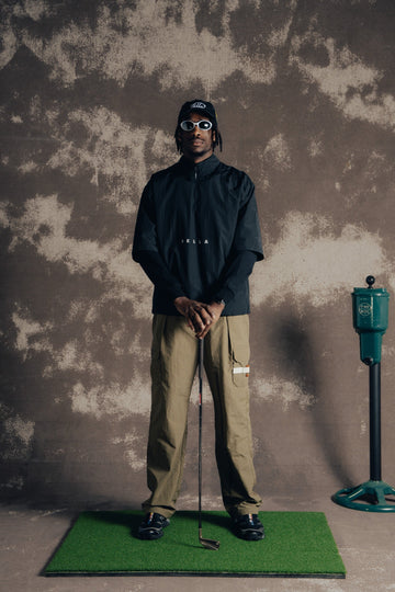 Fella Golf Wyatt Reflective Windshirt - Black