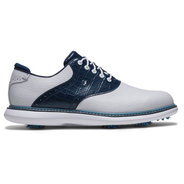 FootJoy FJ Traditions Plain Toe Saddle - White/Navy/Blue