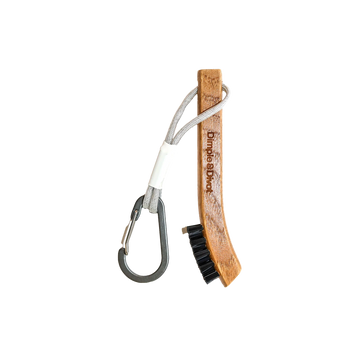 Dimple & Divot Mini Hickory Golf Brush - Fog