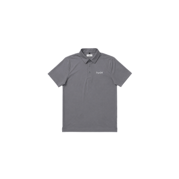 Bisque Golf Solid Performance Polo - Basalt Grey/ White