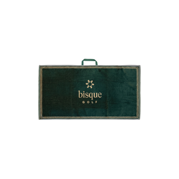 Bisque Golf Jaquard Velvet Towel - Dark Green