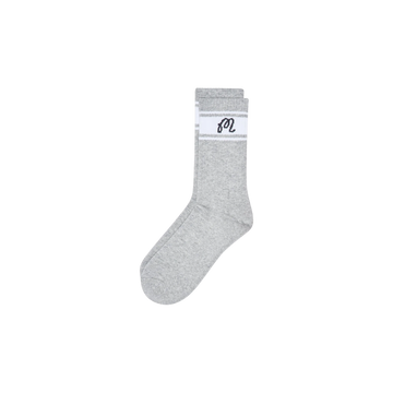 Malbon Haven Crew Sock - Heather Grey