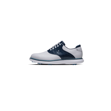 FootJoy FJ Traditions Plain Toe Saddle - White/Navy/Blue