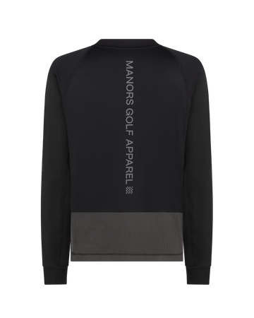 Manors Highland Mock Neck Fleece - Black - back