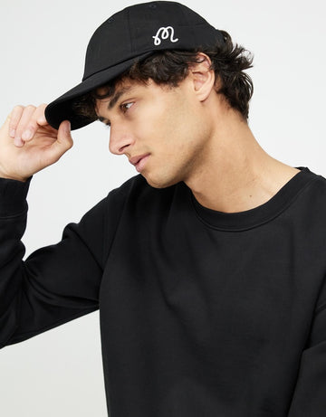 Malbon Evergreen Washed Cotton Twill Hat - Black