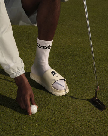 Malbon Golf Buckets Slide - Ivory