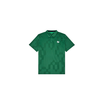 Malbon Golf Performance Mesh Paneled Polo - Eden Green