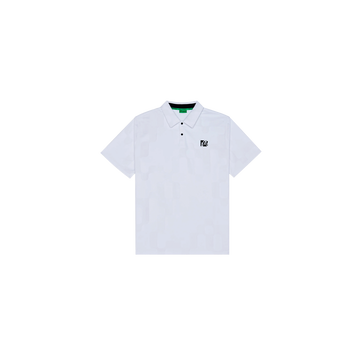 Malbon Golf Performance Mesh Paneled Polo - White