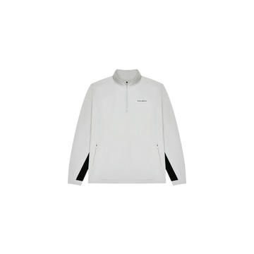 Malbon Performance Quarter Zip Shell Pullover - Silver/Black