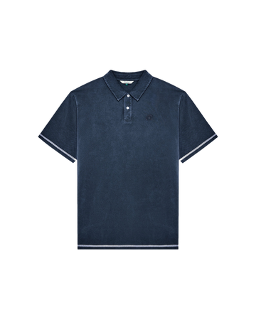 Malbon Fairway Overdyed Polo - Blueberry front