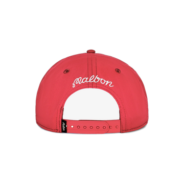 Malbon M Chain Stitch Snapback - Crimson Red