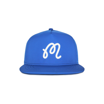 Malbon M Chain Stitch Snapback - Imperial Blue