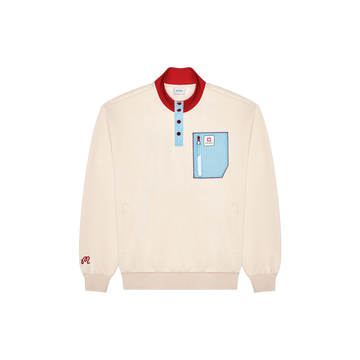 Malbon Mountain Sweatshirt - Ivory/Scarlet