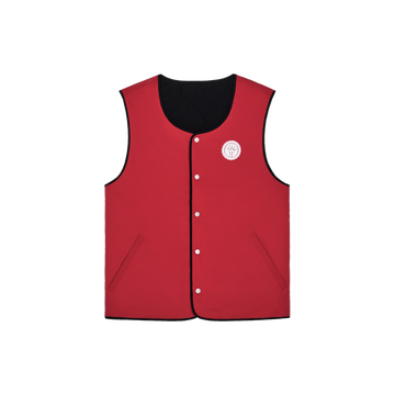 Malbon Swell Reversible Vest - Crimson Red/Black