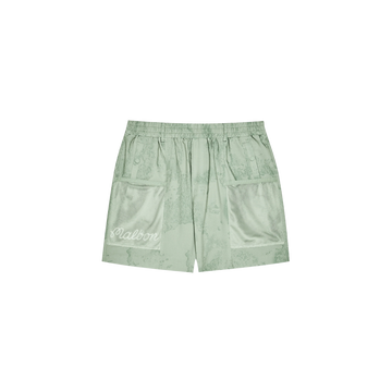 Malbon Basket Mesh Pocket Short - Steel Ripple