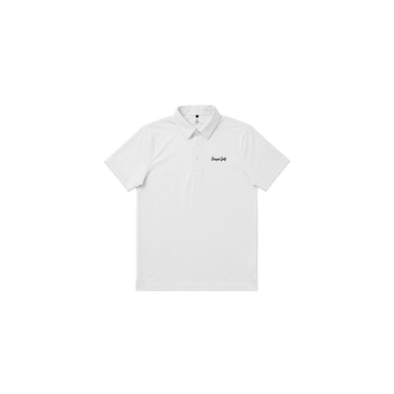 Bisque Golf Solid Performance Polo - Off White/ Pitch Black